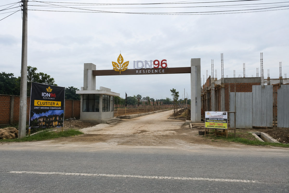 Gambar rancangan jalan akses menuju IDN96 Residence