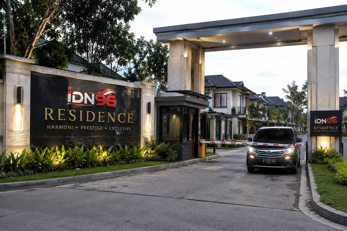 Gambar rancangan gerbang utama IDN96 Residence