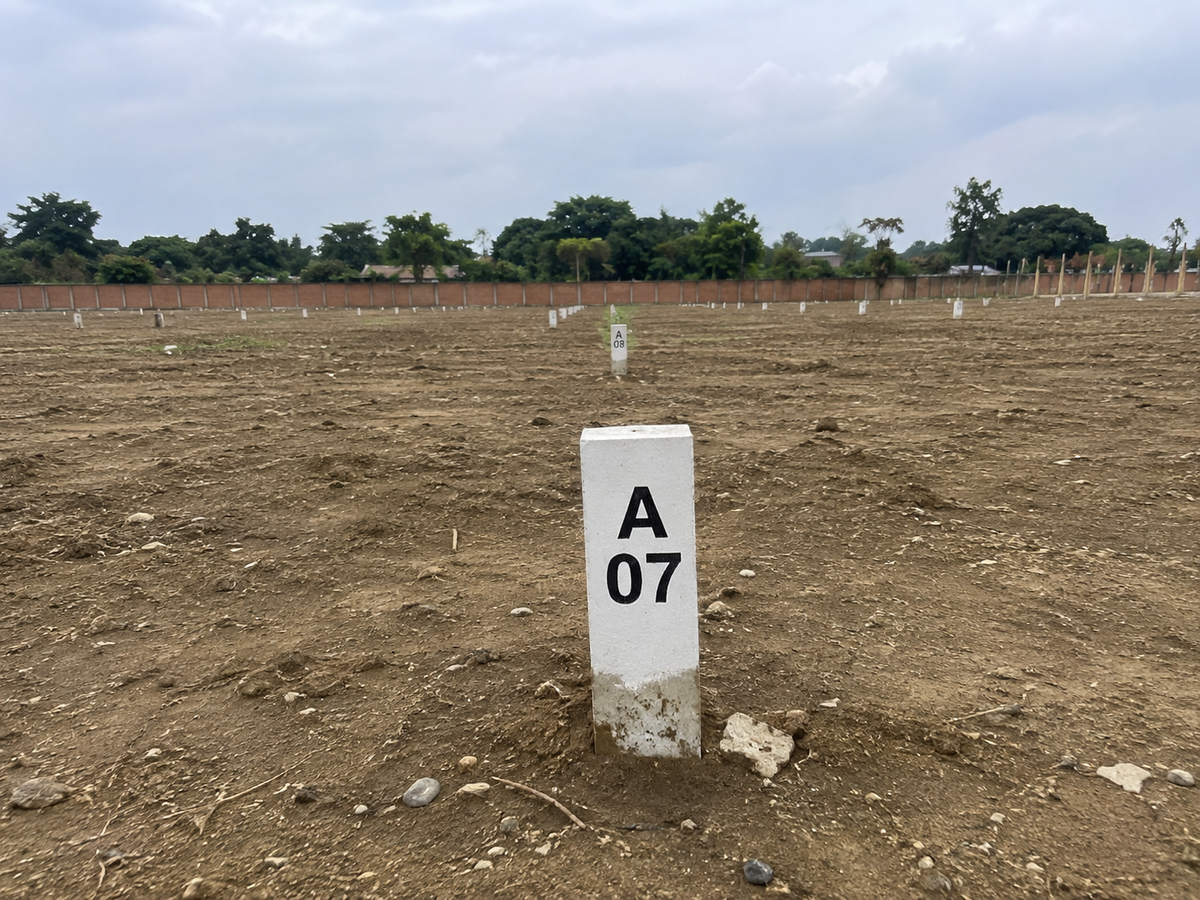 Gambar rancangan patok nomor kavling IDN96 Residence