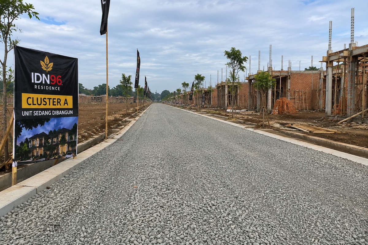 Gambar rancangan jalan lingkungan IDN96 Residence