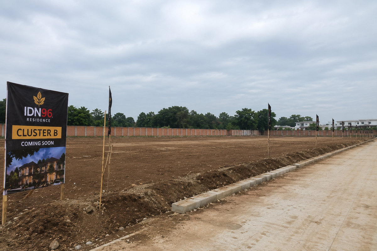 Gambar rancangan lahan Cluster B IDN96 Residence